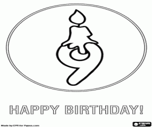 Omalovánka K devátým narozeninám