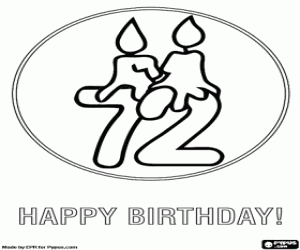 Omalovánka K narozeninám 72