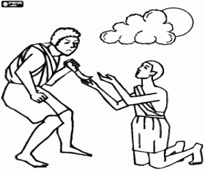 Omalovánka Kain zabil svého bratra Ábela