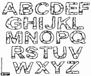 Omalovánka Kaktus abeceda