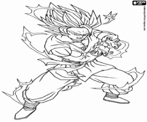 Omalovánka Kamehameha útok Goku
