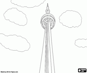 Omalovánka Kanada národní Tower v Torontu