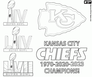 Omalovánka Kansas City Chiefs, Super Bowl 2023