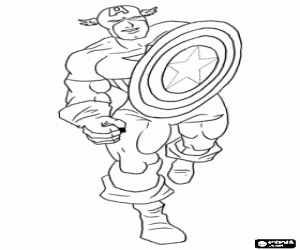 Omalovánka Kapitán Amerika, superhrdina