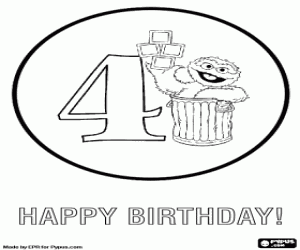 Omalovánka Karta čtyři roky s Oscar