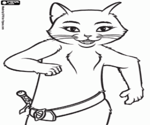 Omalovánka Kitty, přítelkyně kocour v botách