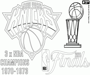 Omalovánka Knicks, šampioni NBA 2026