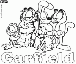 Omalovánka Kocour Garfield a přátelé