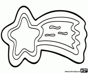 Omalovánka Koláček jako vánoční hvězda