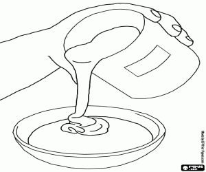 Omalovánka Kondenzované mléko je velmi sladký