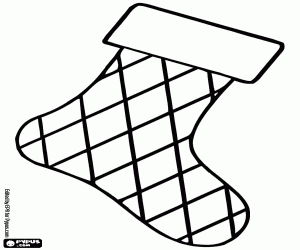 Omalovánka Kosočtverec ponožka k Vánocům