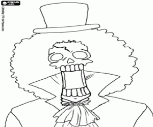 Omalovánka Kostra Brook z One Piece