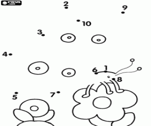 Omalovánka Kreslení čar květin a zvířat