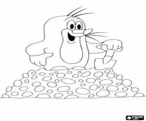 Omalovánka Krtek a nory