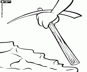 Omalovánka Krumpáč na ruku aby kopat