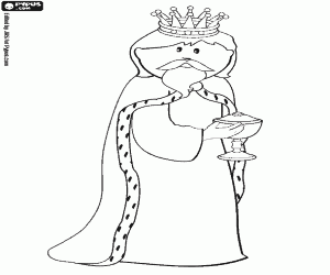 Omalovánka Král Kašpar a jeho dar