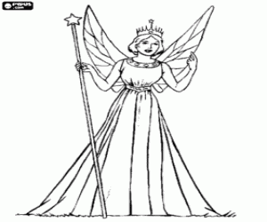 Omalovánka Královna víl s korunou