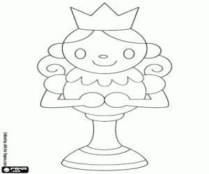 Omalovánka Královna, šachová figurka