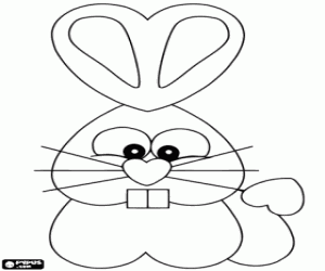 Omalovánka Králík srdce