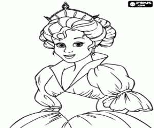 Omalovánka Krásná princezna s ní koruna