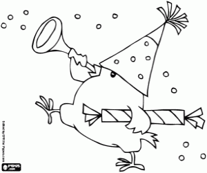 Omalovánka Kuře a nový rok