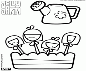 Omalovánka Květiny a konev Jelly Jamm