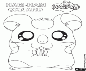 Omalovánka Křeček Oxnard, přítel Hamtaro
