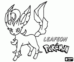 Omalovánka Leafeon, Pokémon