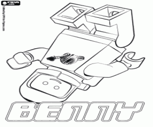 Omalovánka Lego astronaut Benny