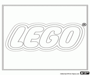Omalovánka Lego logo, stavební hračky