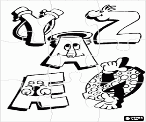 Omalovánka Legrační písmena hádanka