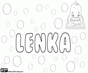 Omalovánka Lenka, Česká a Slovenská jména