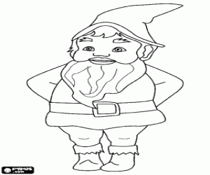 Omalovánka Lesní gnome s temně