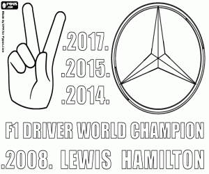 Omalovánka Lewis Hamilton, 2017 F1 šampion