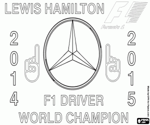 Omalovánka Lewis Hamilton, šampiona F1 2015