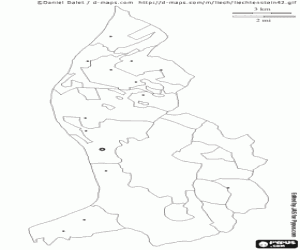 Omalovánka Lichtenštejnsko mapa