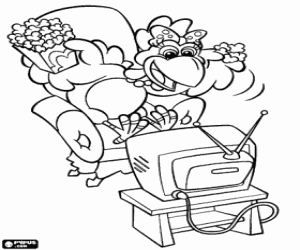 Omalovánka Lilica slepice a televize