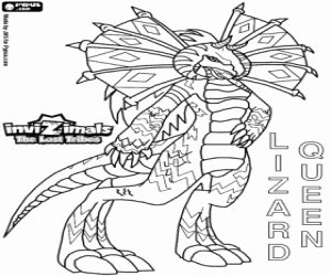 Omalovánka Lizard Queen, Invizimals The Lost Tribes