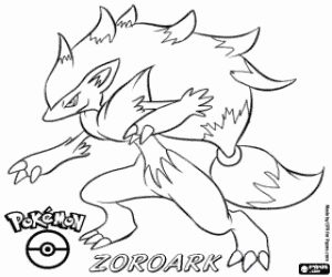 Omalovánka Liška Pokémon, Zoroark