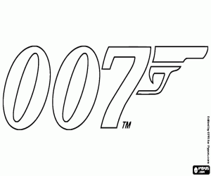 Omalovánka Logo 007 James Bond