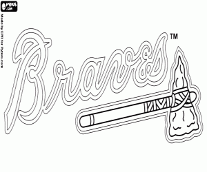 Omalovánka Logo Atlanta Braves