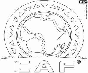 Omalovánka Logo CAF, fotbal v Africe