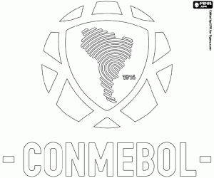 Omalovánka Logo Conmebolu, jihoamerický fotbal
