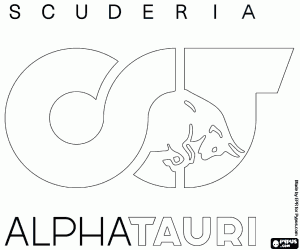 Omalovánka Logo de Scuderia AlphaTauri