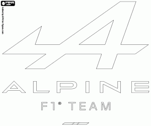 Omalovánka Logo del Alpine F1 Team