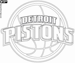 Omalovánka Logo Detroit Pistons