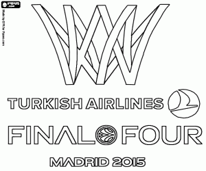 Omalovánka Logo Final Euroligy Madrid 2015
