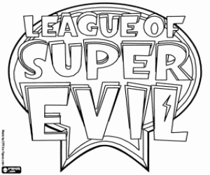 Omalovánka Logo League of Super Evil