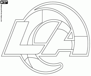 Omalovánka Logo Los Angeles Rams