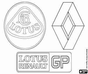 Omalovánka Logo Lotus Renault GP